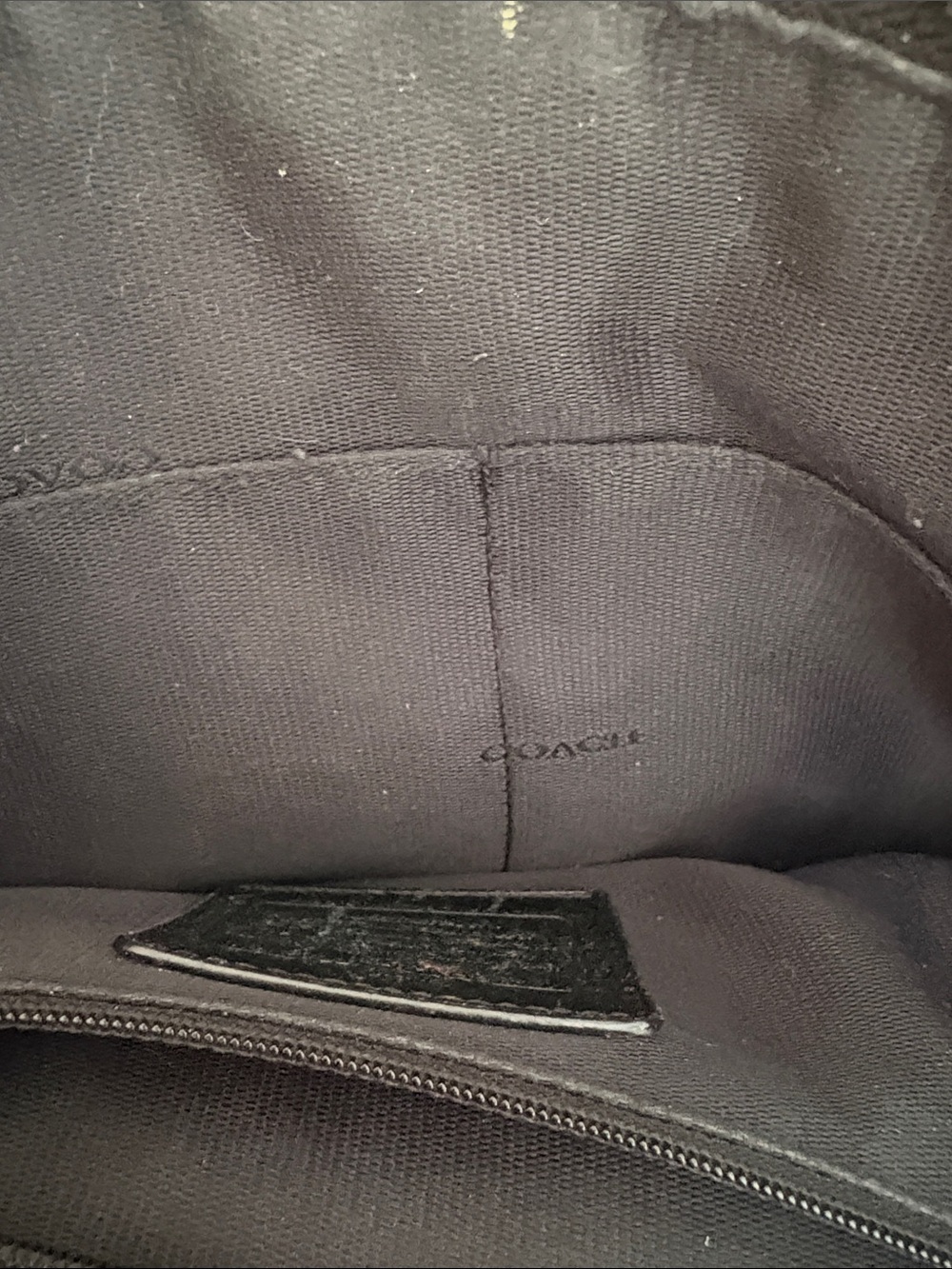 Coach Gray/Black Signature Satchel with Polished Hardware - Picture 9 of 9
